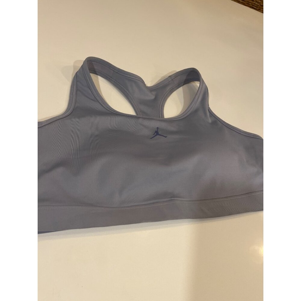 Nike Dri-Fit XL Sports Bra Racerback Gray Jordan Logo - Picture 2 of 6